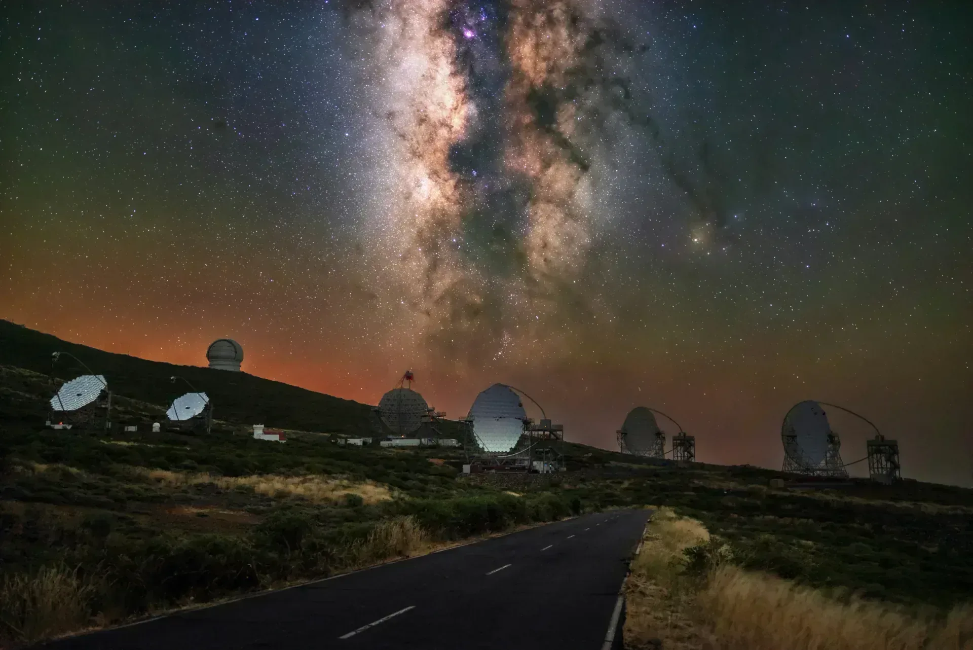 Cielo estrellado sobre La Palma